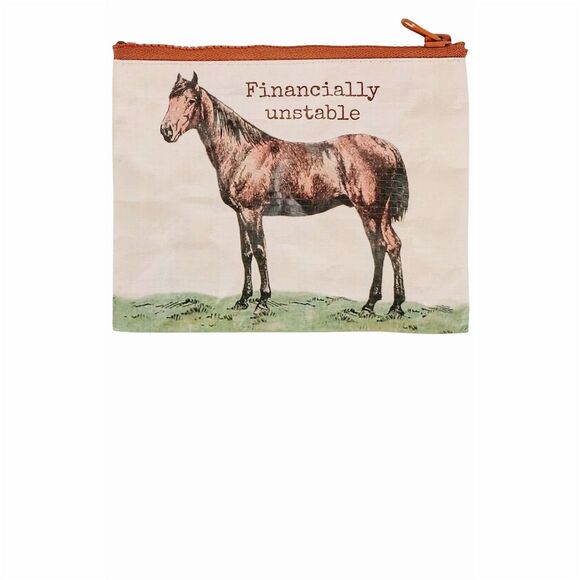 Primitives by Kathy Other - Primitives By Kathy "Financially Unstable" Horse Zipper Wallet Humor